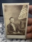 Civil War Soldier CDV, Drummer Boy, Patriotic Soldier, Tax Stamp, Vermont — photo 7