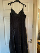 Women’s Black V-Neck Strappy Sleeveless Maxi Dress, 