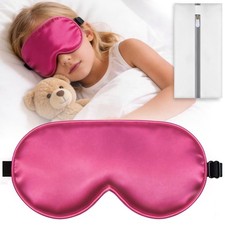Kids Sleep Mask, Kids Eye Mask for Boys Girls, Kid Silk Eye Masks with Adjust...