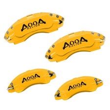 Yellow Black Logo Aluminum Brake Caliper Covers Volvo S60 2021-2025 Set of 4