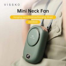 Vissko Bladeless Portable Neck Fan - Adjustable  Rechargeable Cooling
