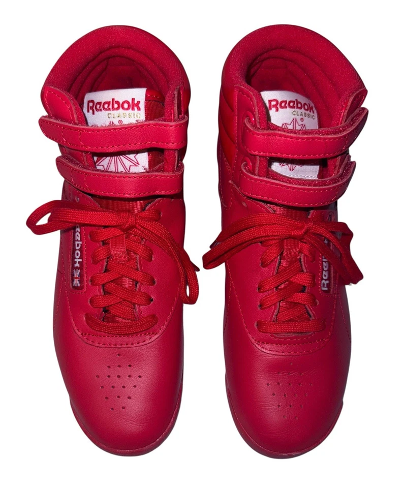 Tênis REEBOK CLASSIC FEMININO 7 FREESTYLE HI-TOP VERMELHO ~ Usado Uma Vez - Imagem 2 de 4