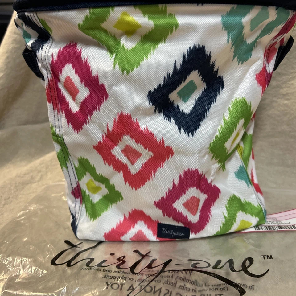 Thirty-One Mini Storage Bin Candy Corners NEW Free Ship 8in Round X 9.5in Tall - Image 2 of 4