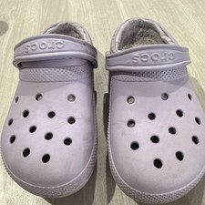 Crocs Classic Dual Comfort Lined Clogs Size M5 W7 Tie Purple  203591 Slip-On