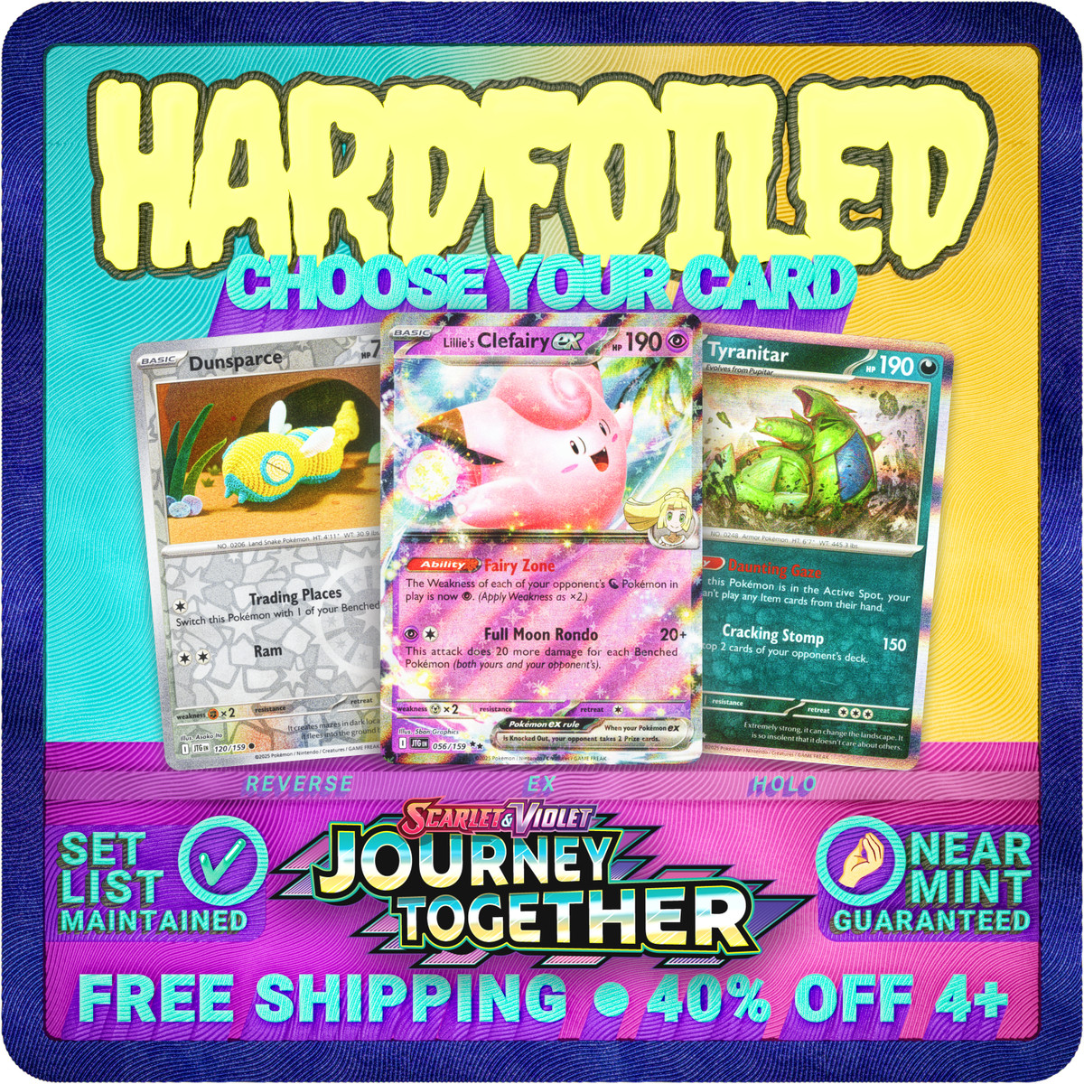 Pokémon JOURNEY TOGETHER: Choose Your Card! REVERSE/HOLO/EX NM