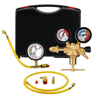 #ad NEW 53010 Automotive HVAC Pressure Tester Kit R134A R410A Pressure Testing Tools $89.99