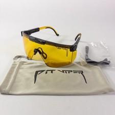 PIT VIPER Crossfire 2000 Sunglasses/Safety Glasses Black/Yellow Lens w/ Pouch