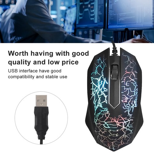 Optical Mouse Wired Professional Gaming For Lol Colorful Backlight Compute ESE - Picture 8 of 19