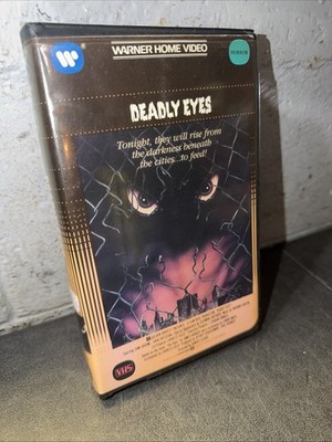 DEADLY EYES RARE 1983 WARNER CLAMSHELL VHS