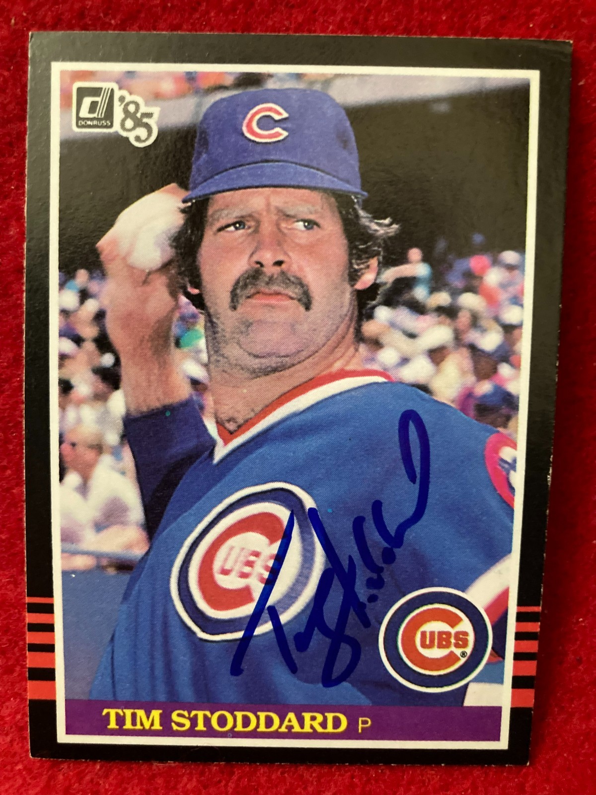 Tim Stoddard 1985 Donruss Card #144 Chicago Cubs SIGNED Autographed Card