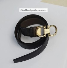 Ferragamo Reversible Black /Brown length 120cm Gold Horseshoe buckle