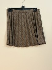 Mango Pleated Mini Skirt Size 14 Brand New