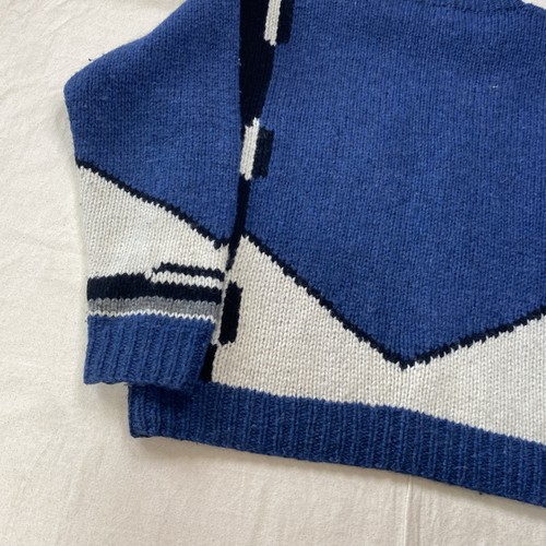 Suéter de Lana Grueso Estampado Ganso AOP Jersey Tejido Woolrich Años 80 90 De Colección Talla L - Imagen 16 de 19