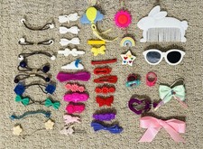 VTG 70 s 80 s Barrettes Clips Rainbow Colorful Children s Baby Hair Accessories