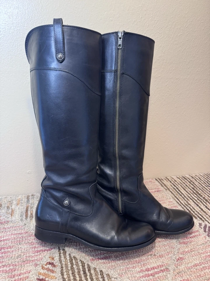 Botas de montar FRYE clásicas negras hasta la rodilla para mujer 8M Foto 3 de 4