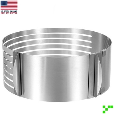 Cake Leveler Slicer Adjustable Round Cake Cutter Ring 7 Layered 6'' - 8'' Inch