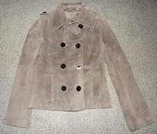 Damen Echtlederjacke Grau gefüttert ca. Gr. 36 Hallhuber