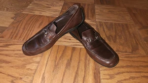 100 % AUTH OCCASION HOMME GUCCI HORSEBIT MARRON BATEAU HORSEBIT MOCASSIN CONDUCTEUR US 8,5 G