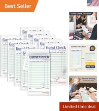Guest Check Books for Servers, Server Note Pads Paper, Total 500 Sheets 10 Pa...