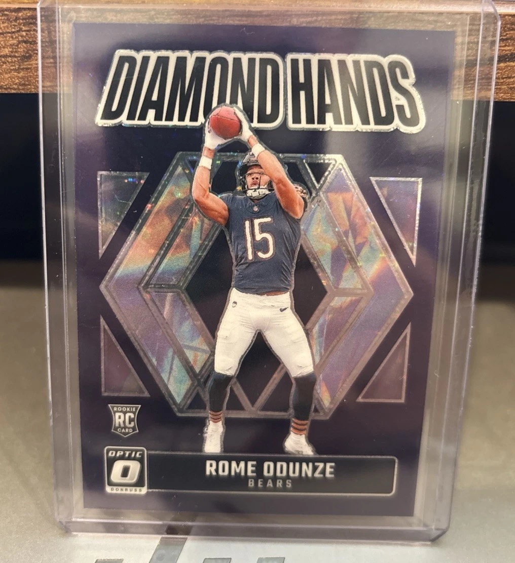 Rome Odunze Panini Donruss Optic Diamond Hands #1 Purple Stars