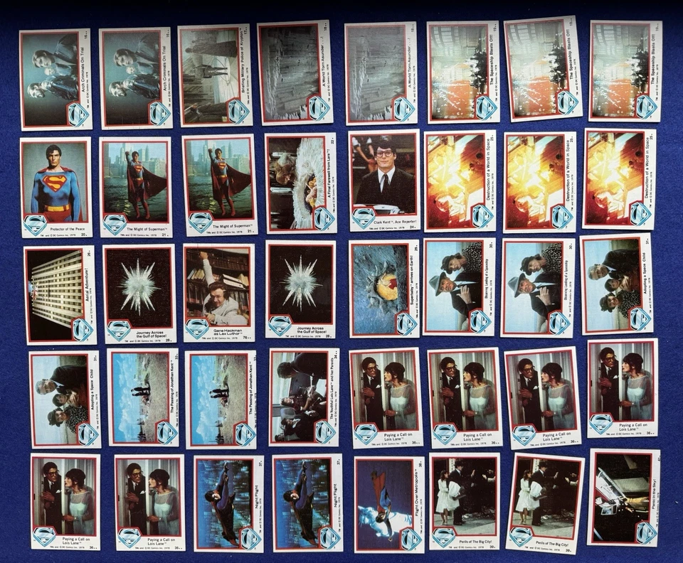 Lote de 106 tarjetas coleccionables y 18 pegatinas Topps Superman The Movie 1978 Foto 2 de 3