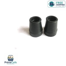 2 Pack Heavy Duty 1" Rubber Cane Replacement Tips - Ideal for Mobility Needs