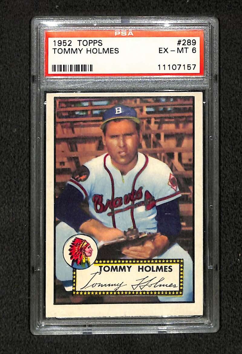 1952 Topps Tommy Holmes #289 PSA 6 Boston Braves SE2388