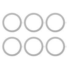 Metal Ring Magnetic Charger Ring Stickers for Phone Case 6 Pack, Gray