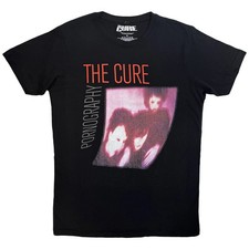 Image of The Cure Carbon T-Shirt: Pornography Photo Warped (Black) OFFICIAL NEW