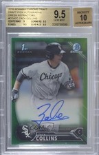 2016 Bowman Draft Chrome Pick Green Refractor 47/99 Zack Collins Auto 1b0