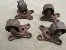 Antique M.B. Schenck & Co. Salvage Swivel Casters Set of 4