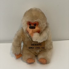 Vintage Gorilla Plush 70  s  Beware Gonga Loves You  Thumb Sucking Plastic Face