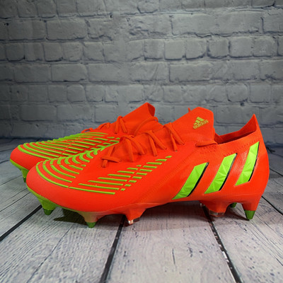 Adidas Predator Edge.1 SG Soccer Cleats Solar Red Orange GW1010 Mens Sz 9.5