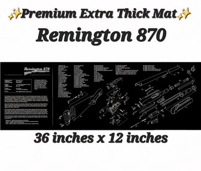Premuim Remington 870 Gun Cleaning Bench Mat Pad 12'' x 36'' Extra Thick!