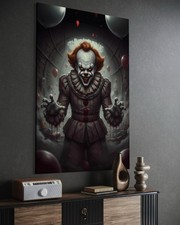 Pennywise Leinwand Bild ES Düster Horror XXL Clown Klassiker Kino Film