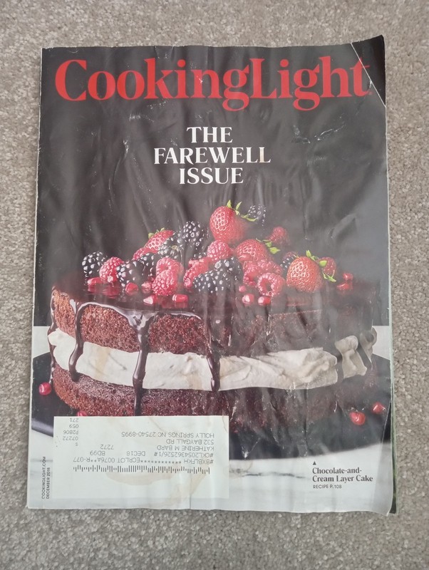 Cooking Light:  The Farewell Issue (Dec 2018) - Magazine, Preowned