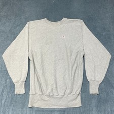 Vintage Champion Reverse Weave Mens 2XL Gray Cotton Fleece Crewneck Blank