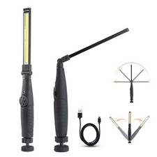 Rechargeable Cob Led Slim Work Light Bright Flashlight Inspection Lamp Magnetic