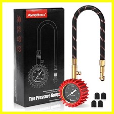 Tire Pressure Gauge 0-60 PSI with Long Hose Heavy Duty Mechanical Tire Gaug...