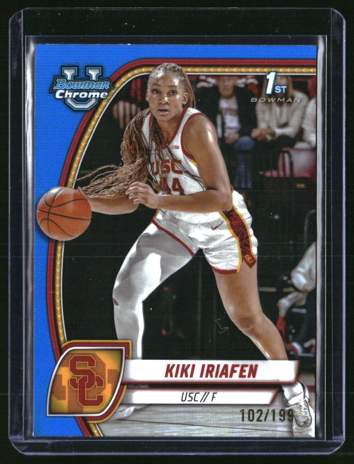 2024-25 Bowman U Chrome Kiki Iriafen #47 Blue Refractor /199