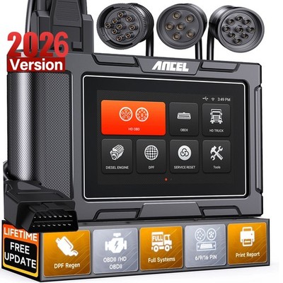 ANCEL HD3400 PRO DPF Regen Heavy Duty Truck Scanner Diese for Caterpillar Paccar