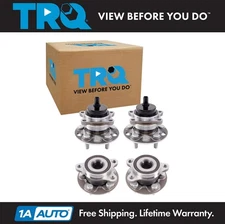 TRQ Wheel Hub Bearings Assembly Set Front & Rear Fits Toyota