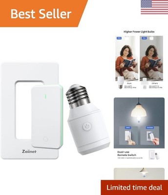 Easy Install 500W Wireless Light Switch - Remote Control Pull Chain Replacement