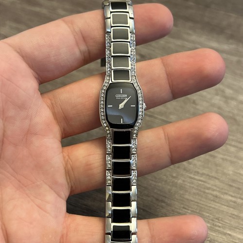 Women’s Citizen Eco Drive B023-S064066 Black Crystal Accents
