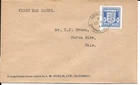 Guernsey: FDC, J W Huelin to Vale, 1944; blue 2.5d