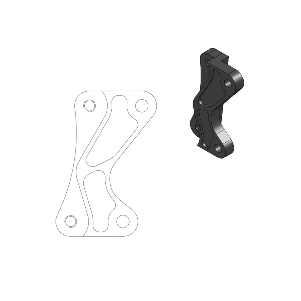 Suporte de pinça de freio para YAMAHA YZ 125 2008-2016 dianteiro SM Racing 320mm MM - Imagem 2 de 4