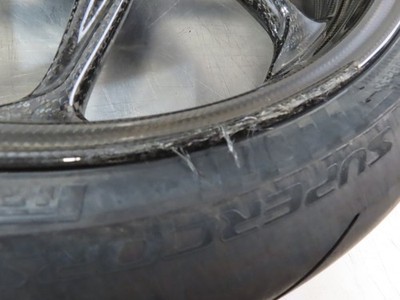 2022 BMW S1000RR K67 Carbon Fiber Front Wheel Rim 17x3.5 - Damaged