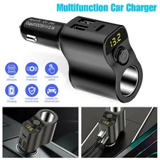 Lighter Socket Splitter Dual USB + PD Charger Power Adapter Car DC 12V
