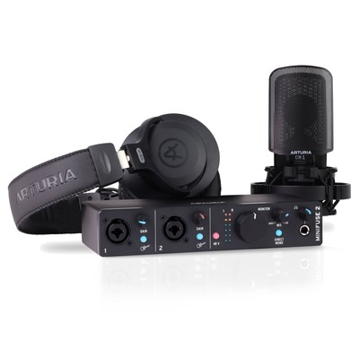 Arturia MiniFuse Recording Pack Black USB-Audio Interface+ CM1 + EF1 - USB