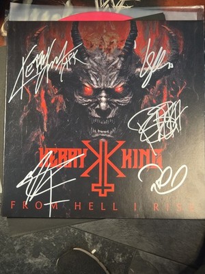 KERRY KING Signed Red Vinyl LP Autographed Album Slayer Mark Osegueda Band 5pc